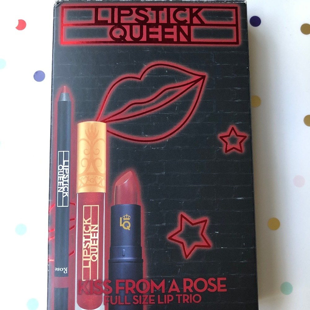 LIPSTICK QUEEN KISS FROM A ROSE 3 PC. SET NIB!!